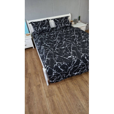 Комплект постельного белья Soft двуспальный 180х220 см Мрамор черный Комплект постельного белья Soft двуспальный 180х220 см Мрамор черный