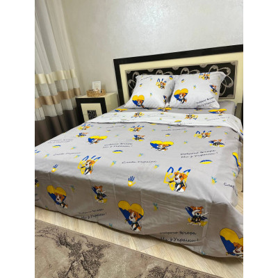 Комплект постільної білизни Soft двоспальний Пес Патрон серце 180х220 см