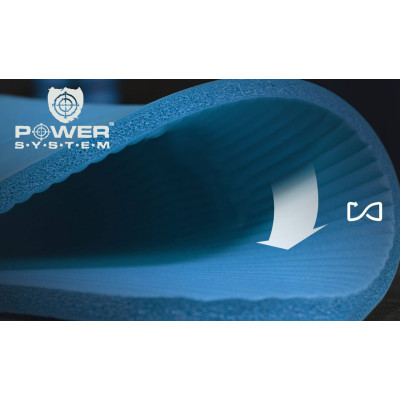 Коврик для йоги и фитнеса Power System 180см Fitness-Yoga Mat Blue