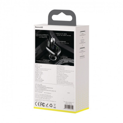 Автомобильное зарядное устройство FM-трансмиттер Baseus T-Typed MP3 S-13 Bluetooth 5.0 (R2)
