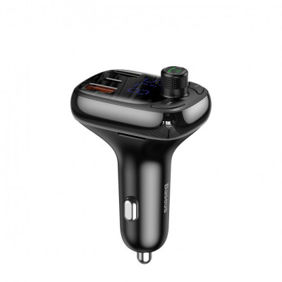 Автомобильное зарядное устройство FM-трансмиттер Baseus T-Typed MP3 S-13 Bluetooth 5.0 (R2)