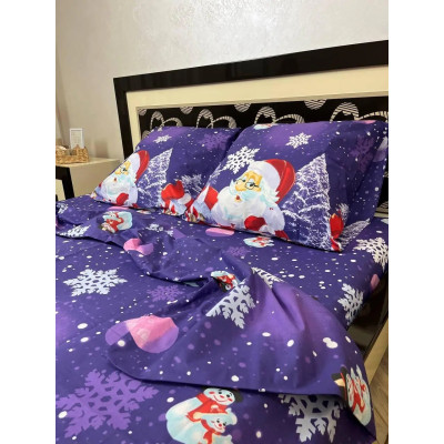 Комплект постельного белья Soft полуторный 150х215 см Рождество Merry Christmas Санта Комплект постельного белья Soft полуторный 150х215 см Рождество Merry Christmas Санта