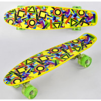 Скейт пенни борд Best Board колёса светятся от 5 лет (al-11002)