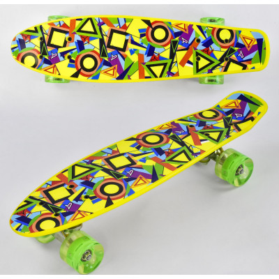 Скейт пенни борд Best Board колёса светятся от 5 лет (al-11002)