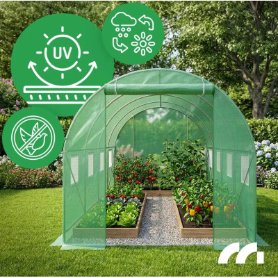 Теплиця 10 м.кв. Expand 2,5×4×2 м труба 25 мм, 2 входи зелена